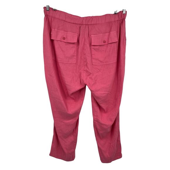 Kut from the Kloth pants Rosalie drawstring linen pink size 1X - Picture 4 of 7
